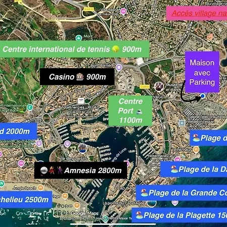 빌라 Village Occitan, Maison 8 Pers, Acces Direct A La Plage, Wifi, Parking, Terrasse 아그