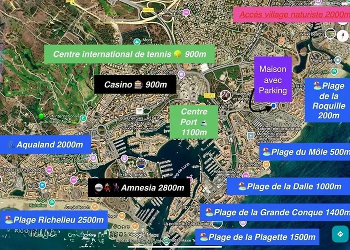 Villa Village Occitan, Maison 8 Pers, Accès Direct à La Plage, Wifi, Parking, Terrasse Agde